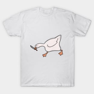 "Goose with a Knife: A Bold Statement for Peace" 1.0 T-Shirt